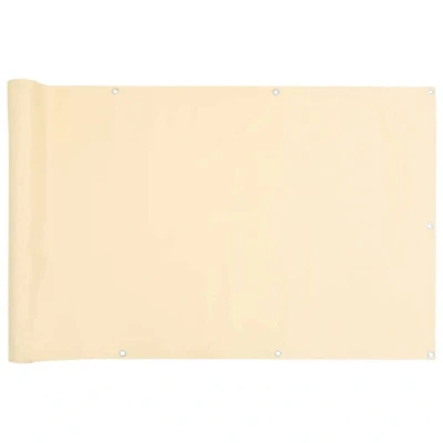 Image of vidaXL Balcony Privacy Screen Cream 600x75 cm PVC