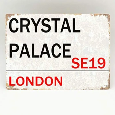 Image of Inga Crystal Palace Metal Sign London Street Novelty Retro Wall Plaque Door Decoration Props 8X12 inch