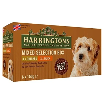 Image of Harringtons Wet Dog Food Multi Pack Chicken And Duck, 6 x 150g