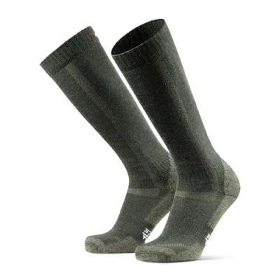 Image of DANISH ENDURANCE Merino Wool Knee High Walking Socks, Long Thermal Hiking Cushioned Winter Socks for Men &amp; Women, Green, 3 5