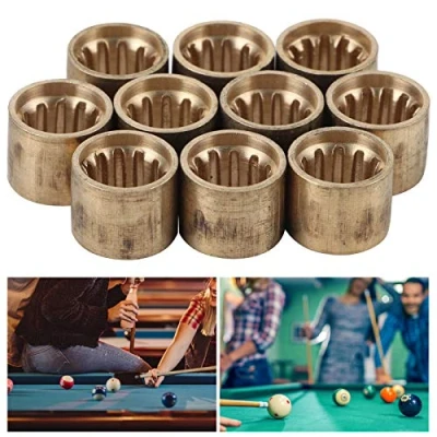 Image of Billiards Shaft Ferrule, 9/9.5/10 mm Pool Billiard Cues Tips Copper Cue Ferrule Replacement for Snooker Parts(9.5MM [with teeth])