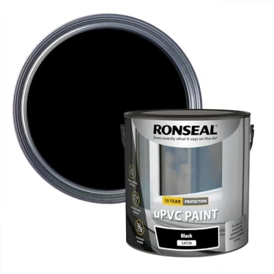 Image of Ronseal uPVC Paint Black Satin 2.5L