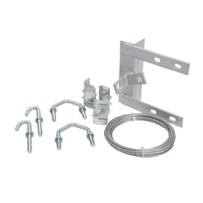 Image of 6&quot; CHIMNEY LASHING BRACKET KIT TV AERIAL SATELLITE MAST/POLE ROOF INSTALL