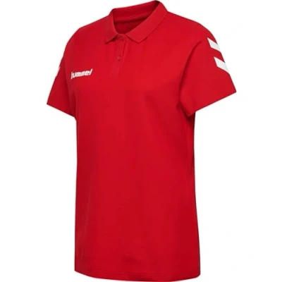 Image of hummel Hmlgo Women&#039;s Cotton Polo Shirt True Red