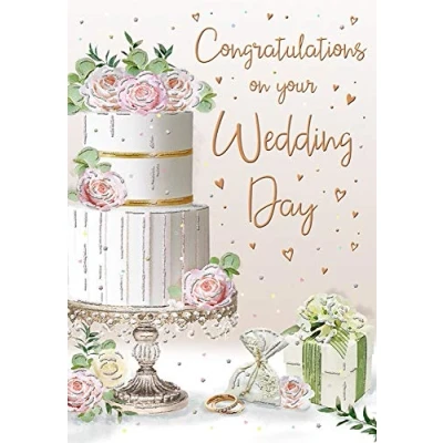 Image of Piccadilly Greetings Occasion Card Wedding 9 x 6 inches Regal Publishing, C80636