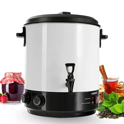 Image of Arebos automatic canning machine 1800 W pot 28 L with timer, thermostat &amp; overheating protection stepless temperature adjustment 30 110 C timer 20 120 min.