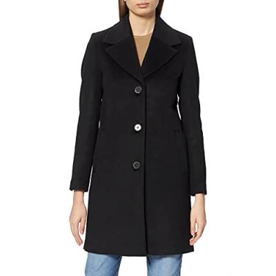 Image of SELECTED FEMME Black Women&#039;s SLFNEW SASJA Wool Coat B, 38