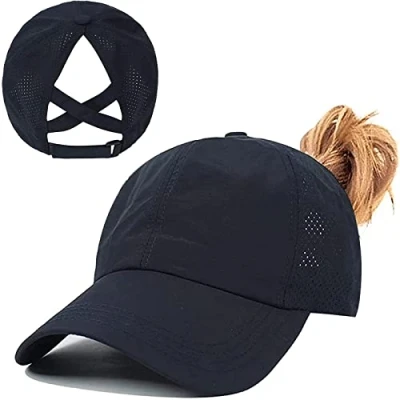 Image of Womens Criss Cross Ponytail Baseball Cap