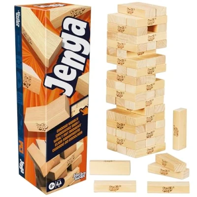Image of Official Hasbro Games Jenga Game with Digital Die