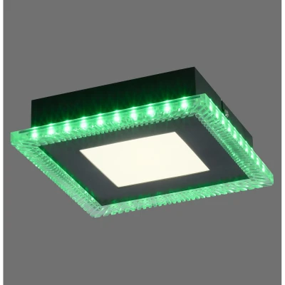 Image of JUST LIGHT. Acri LED ceiling lamp CCT RGB remote 20 x 20 cm