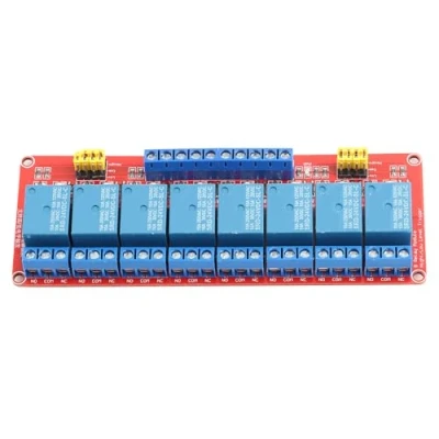 Image of Relay Module, 8 Channel Module Board, High Low Trigger With Optocoupler Isolation Supports, for Automation Equipment Control Industrial (24V)