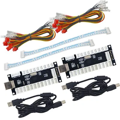Image of SJ@JX 2 Player LED USB Encoder to Arcade Joystick and Buttons for PC, MAME Raspberry Pi