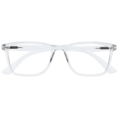 Image of OPULIZE NYX Blue Light Blocking Reading Glasses Anti Glare Computer and Gaming Eyewear UV Eyestrain Protection Rectangular Frame Clear Men Women + 2.00