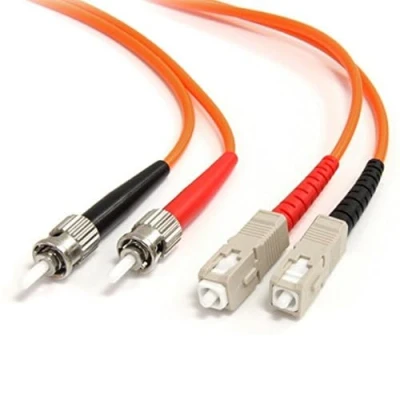 Image of StarTech.com 3m Fiber Optic Cable Multimode Duplex 62.5/125 LSZH ST/SC OM1 ST to SC Patch (FIBSTSC3), Orange