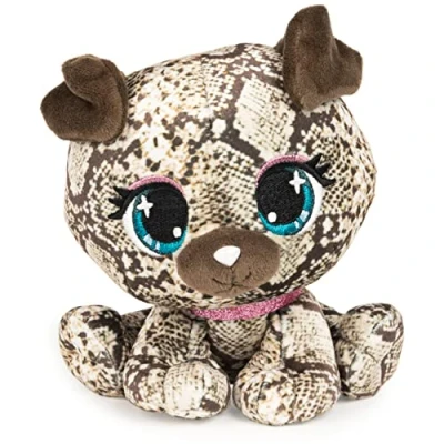 Image of GUND Official, P.Lushes Cute Designer Fashion Collectable Pets Bella Boa Dog Premium Stylish Stuffed Animal Soft Plush, Snake Skin, 15.2cm Toy For Girls and Boys Aged 3 Years Up