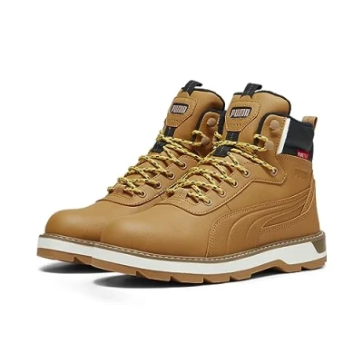 Image of Puma Desierto V3 Puretex Unisex Hightop trainers, Size: 3.5, Taffy/black High quality imitation leather
