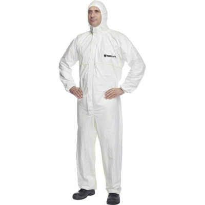Image of Tuffsafe White Coveralls, Type 5/6, Size S