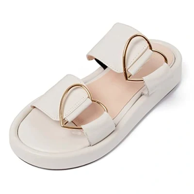 Image of L37 HANDMADE SHOES Women&#039;s Under Control Sandal, White, 10 UK