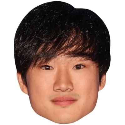 Image of Yuki Tsunoda (Brown Hair) Celebrity Mask, Flat Card Face, Fancy Dress Mask