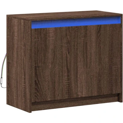 Image of vidaXL Sideboard with LED Brown Oak 72x34x61 cm Engineered Wood