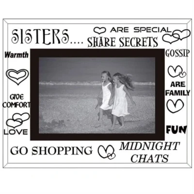 Image of Sixtrees 3 277 64 6 x 4 inch Moments Sisters Glass and Mirror Photo Frame
