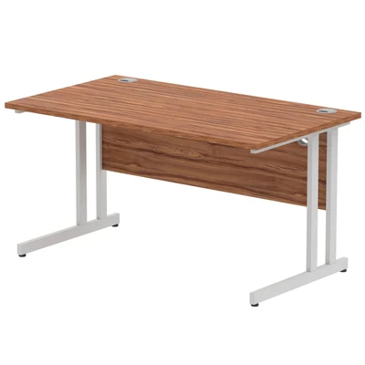 Image of Impulse Cantilever 1400 Rectangle Desk Walnut I000328