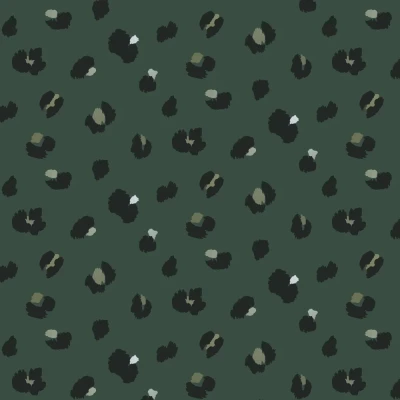 Image of Large Leopard Spot Wallpaper Green Holden 13033 Green/Black/Gold
