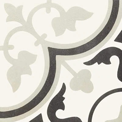 Image of Reverie Patterned Floor &amp; Wall Porcelain Tile, Decor 6, 200mm x Kitchen or Bathroom splashback