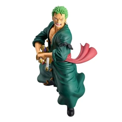 Image of Banpresto BP89379P Roronoa Zoro One Piece Action Figure, Grandist, 22 cm, Multicolor