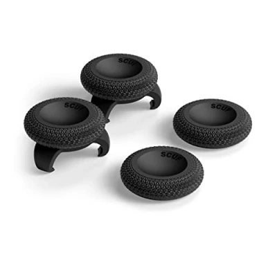 Image of SCUF Thumbstick Grips 4 Pack with 2 Bases Catalyst Joystick Thumb For Xbox One and Series XS, PS4, PS5, Nintendo Switch Pro Controller Black