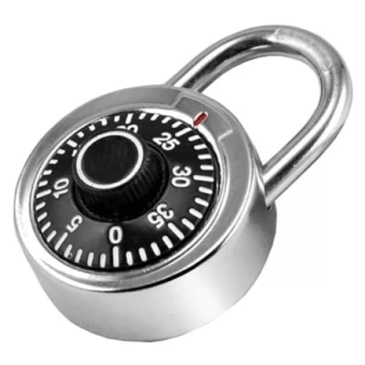 Image of Dial Combination Locker Padlock, Hardened Steel Shackle 40 mm