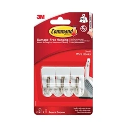 Image of 3M Scotch CMD HK Command Hooks: Small Stainless Steel Hooks [4 per Pack] (Stainless Steel)