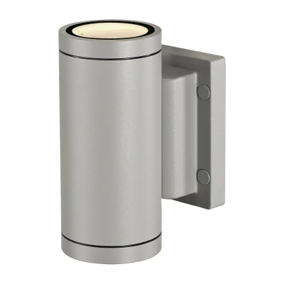 Image of SLV Myra wall lamp, silver grey, aluminium, width 8 cm, up/down