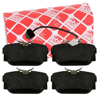 Image of 701615423, 701615424, 701698451, 7D0615423A, 7D0615424A Brake pad set FEBI BILSTEIN 16412 Rear Axle incl. wear warning contact