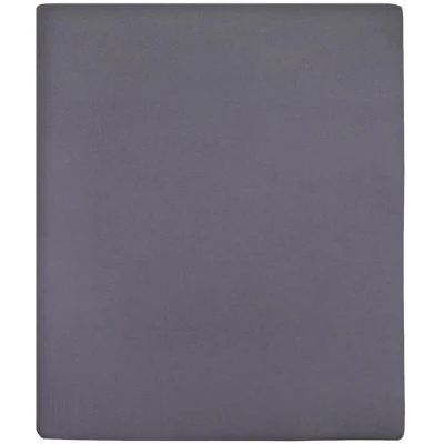 Image of vidaXL Jersey Fitted Sheets 2 pcs Anthracite 160x200 cm Cotton