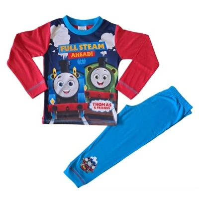 Image of Thomas &amp; Friends Boys Full Steam Ahead Pyjamas. Ages 18 Months To 5 Years (4 Years) Multicolor