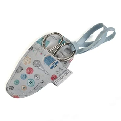 Image of Hobby Gift Embroidery Scissors Vintage in Case 5.5 x 11cm Stitch Time