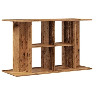 Image of vidaXL Aquarium Stand Fish Tank Cabinet Old Wood Stylish Storage 100x40x60 cm Engineered