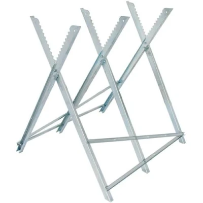 Image of Brennenstuhl sawhorse MB 150 S (galvanised wooden sawhorse, foldable saw frame)