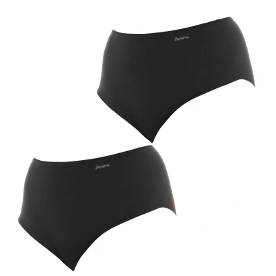 Image of Janira Womens Pack 2 High waist and elastic panties breathable fabric 1031893 woman Black Polyamide Size Large