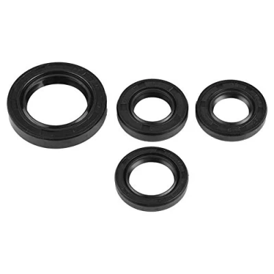 Image of Qiilu GY6 Oil Seals, 4Pcs Rubber Seals,Engine Crankshaft Gear Crank Case Seal for Most 50cc 139 QMB Scooters ATV Motorcycles