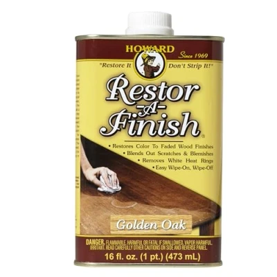 Image of Howard Restor A Finish Golden Oak RF3016 Restore The Original Remove Heat and Stain Marks on Wooden Furniture 473ml
