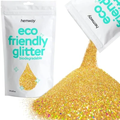 Image of Biodegradable Glitter Gold Holographic Eco Friendly Plant Based Bio Ultrafine for Face Body Hair Craft Resin Festival Makeup Eyeshadow 100g / 3.5oz