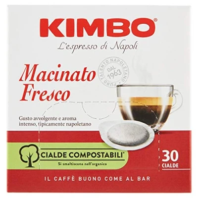 Image of Kimbo Macinato Fresco Coffee Mugs Espresso ese 30 Pads e.s.e. 44mm