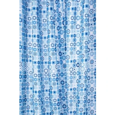 Image of Croydex Geo Mosaic Water Resistant Textile Shower Curtain, 1800 x 1800mm