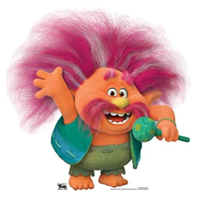 Image of STAR CUTOUTS SC1506 King Peppy Trolls Perfect for Parties and Fans Height Width 74cm, Solid, Multicolour, Regular