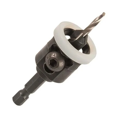 Image of Trend Snappy TCT No.10 Countersink with Depth Stop &amp; 3.25mm HSS Drill, Quick Release System, SNAP/CSDS/10TC, Black