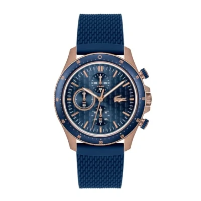 Image of Lacoste Chronograph Quartz Watch for Men with Blue Silicone Bracelet 2011253