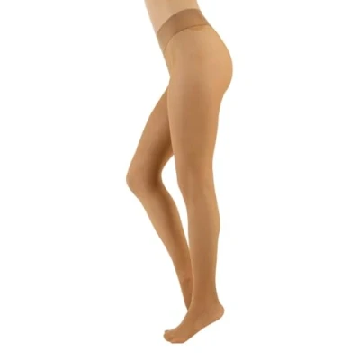 Image of CALZITALY Seamless Sheer Tights, No Seam Pantyhose, Invisible Tights Black, Skin, Blue, Violet, Red, White, Green, Blue 15 DEN S, M, L, XL, XXL Made in Italy (L TAN)