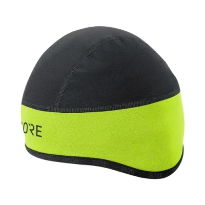 Image of GORE WEAR Men&#039;s Windproof Cycling Cap, C3, WINDSTOPPER Neon Yellow/Black, 54 58
